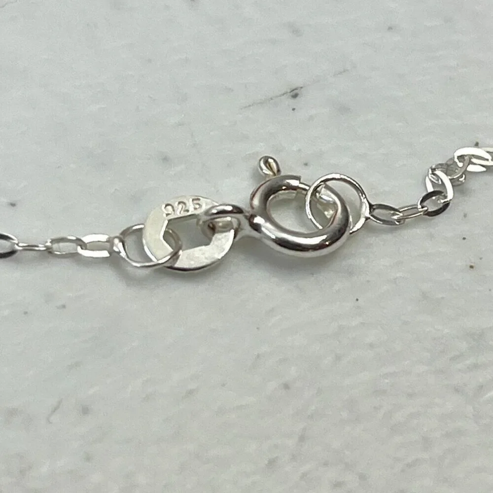 Sterling Silver Cross Necklace USA Made Pendant 925 28x12.5mm 18in Cable Chain